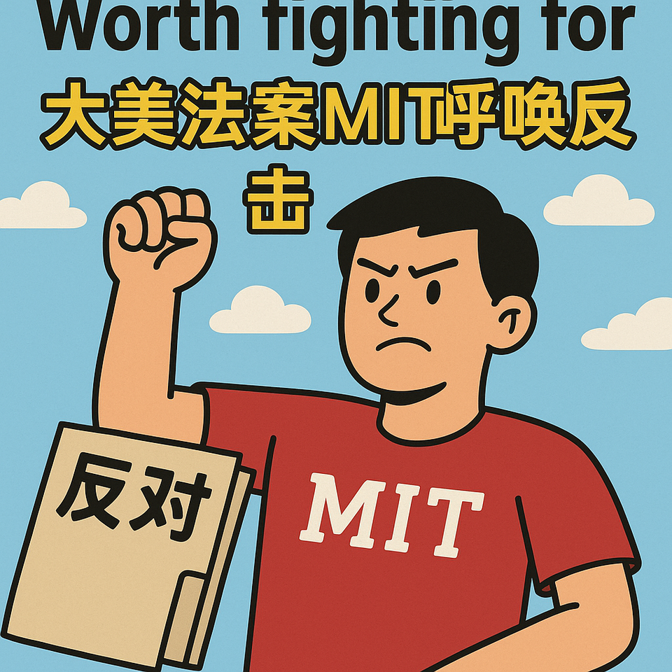 Worth fighting for 大美法案MIT 呼唤反击